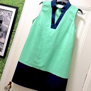 Sail to Sable | Kelly Shift Dress in Aqua & Navy